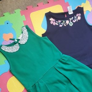 Lot of 2 Crewcuts size 7 dresses